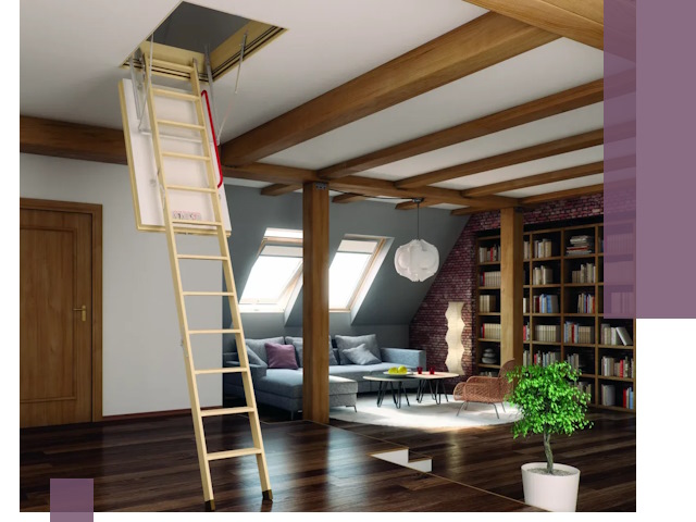 Чердачные лестницы под ключ в Евпатории: изготовление и монтаж