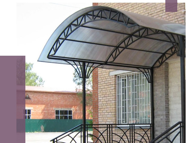 Металлические навесы и козырьки в Евпатории от 13166 руб.