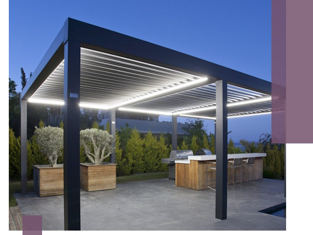 Навесы отдельно стоящие под ключ в Евпатории из металла и поликарбоната