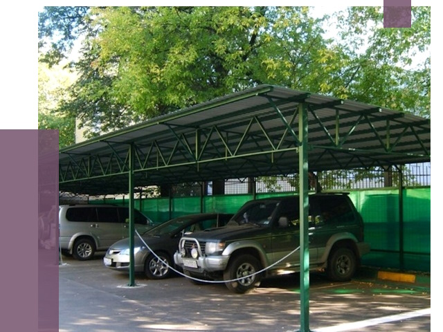 Навесы для парковки в Евпатории от 82684 руб. заказать | ПРОЛЁТ-Евп