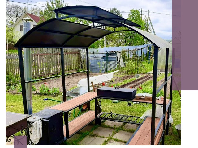 Навесы для барбекю в Евпатории: изготовление, монтаж и демонтаж