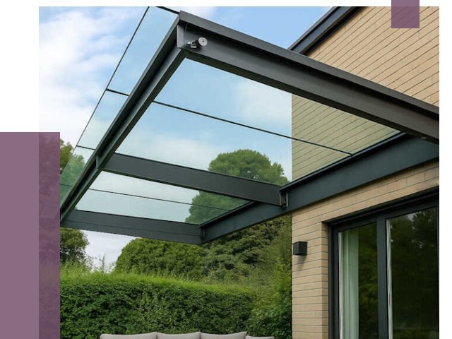 Стеклянные навесы и козырьки в Евпатории от 12640 руб.