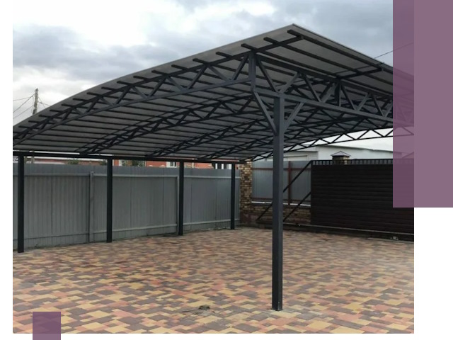 Металлические навесы под ключ в Евпатории — изготовление и монтаж