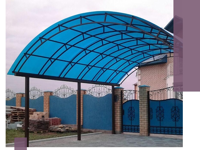 Арочные навесы под ключ в Евпатории — изготовление и монтаж