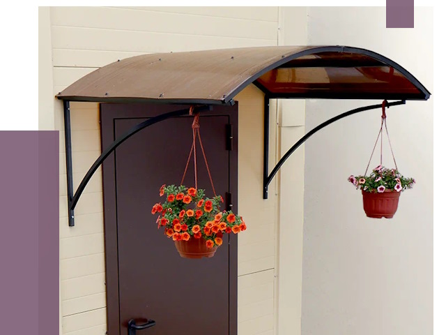 Козырьки над входом в Евпатории от 15273 руб.  | ПРОЛЁТ-Евп