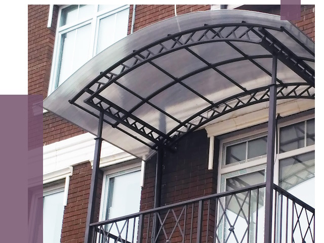 Козырьки над балконом в Евпатории от 8900 руб. | ПРОЛЁТ-Евп