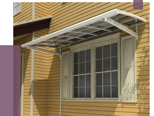 Козырьки над окнами в Евпатории от 7847 руб. — монтаж, покупки | ПРОЛЁТ-Евп