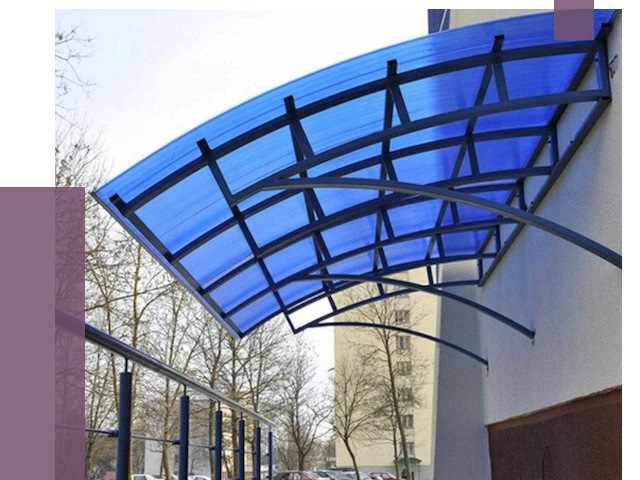 Козырьки из поликарбоната в Евпатории от 4424 руб. под ключ | ПРОЛЁТ-Евп