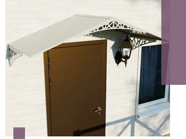 Металлические козырьки на входы и террасы в Евпатории