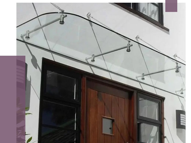 Стеклянные козырьки в Евпатории от 19486 руб. | ПРОЛЁТ-Евп