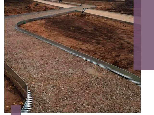 Металлические бордюры под ключ в Евпатории — изготовление и монтаж