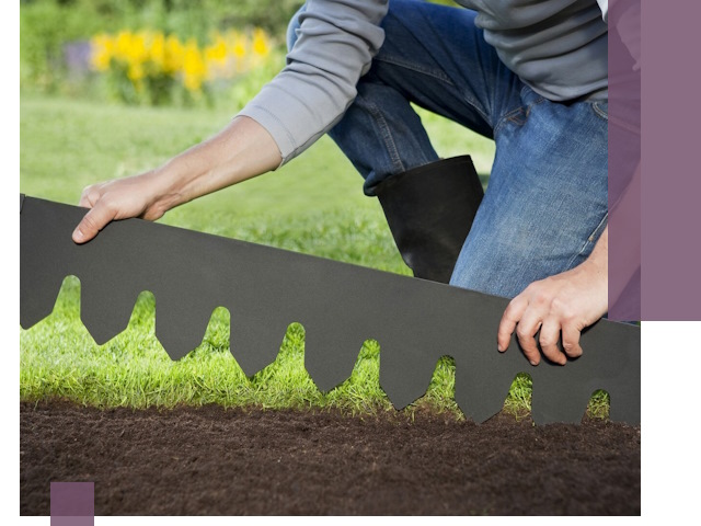 Металлические бордюры для газона в Евпатории — изготовление и монтаж